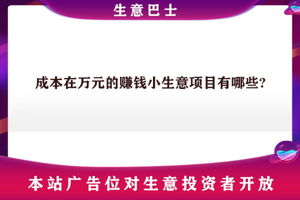 小生意項目