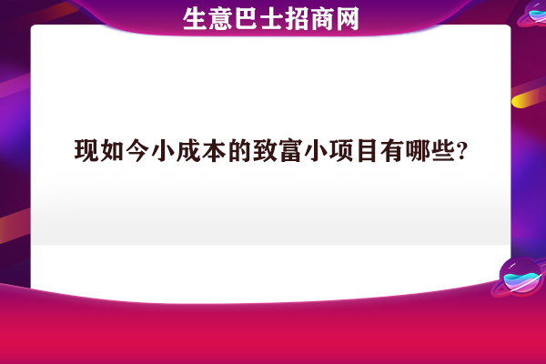 致富小項(xiàng)目