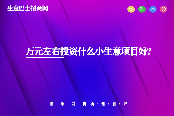萬元左右投資什么小生意項目好?